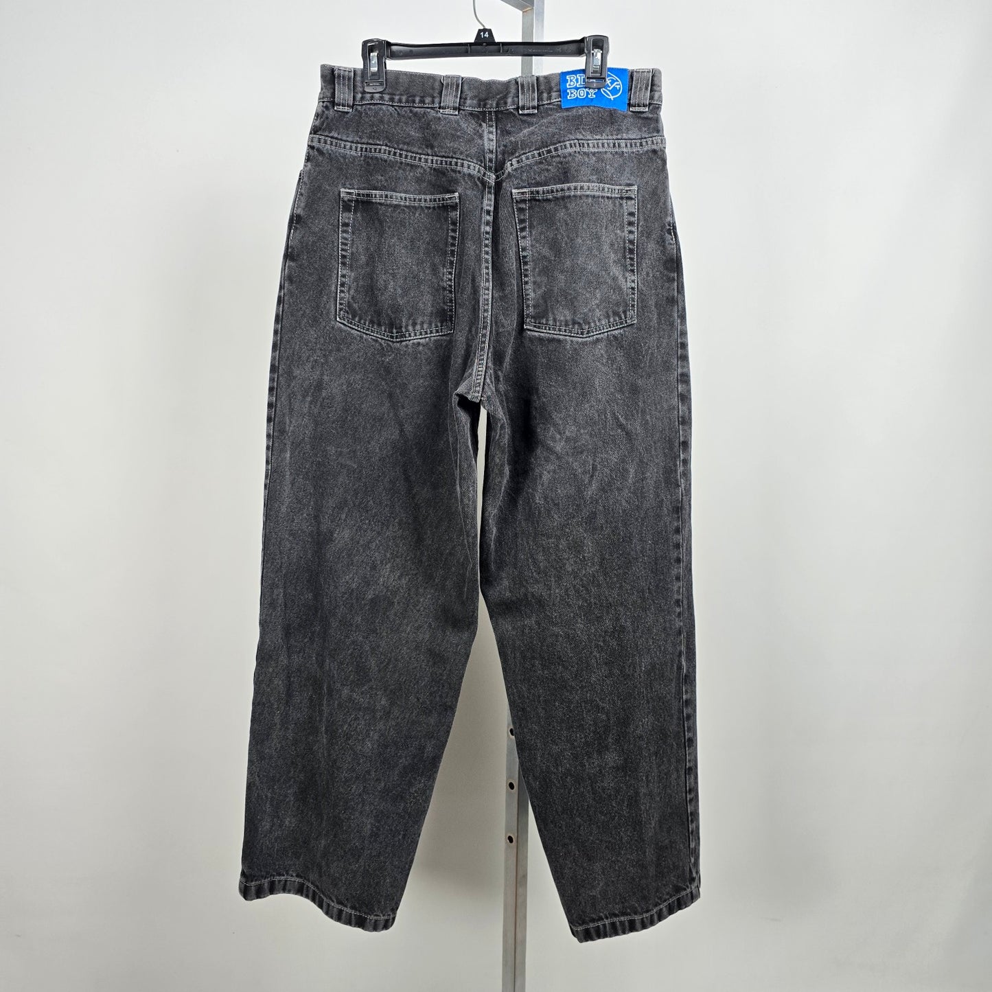 Big Boy Polar Skate Black High Rise Wide Leg Denim Jeans Size L