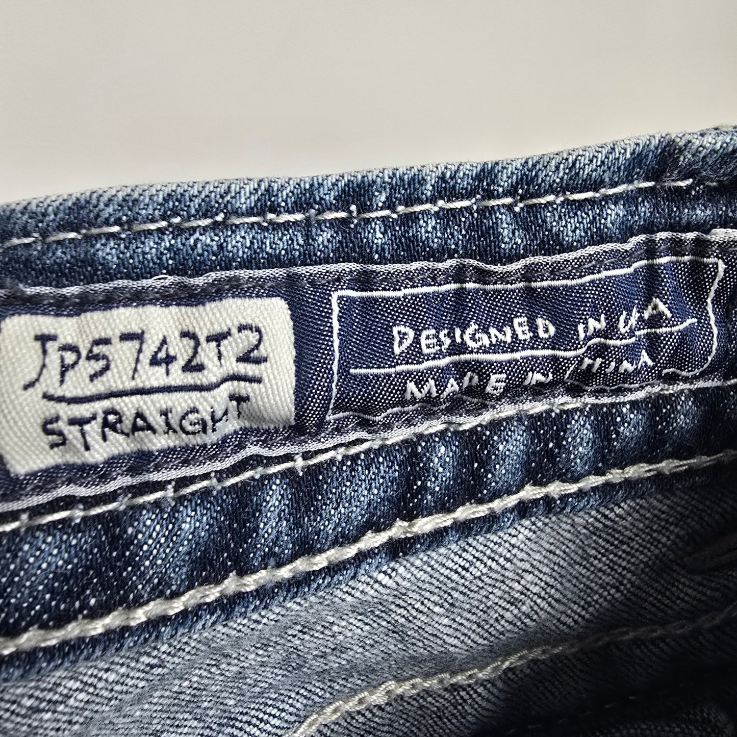 Miss Me Straight Leg Studded Pocket Denim Jeans Size 31