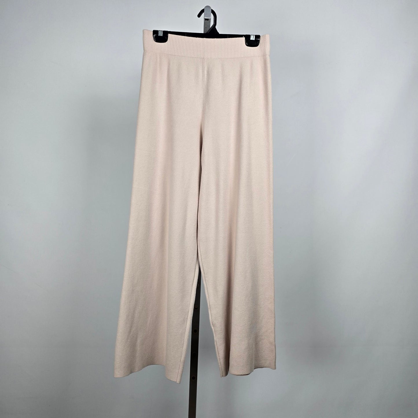 Sioni Cream Knit Wide Leg Pants Size M