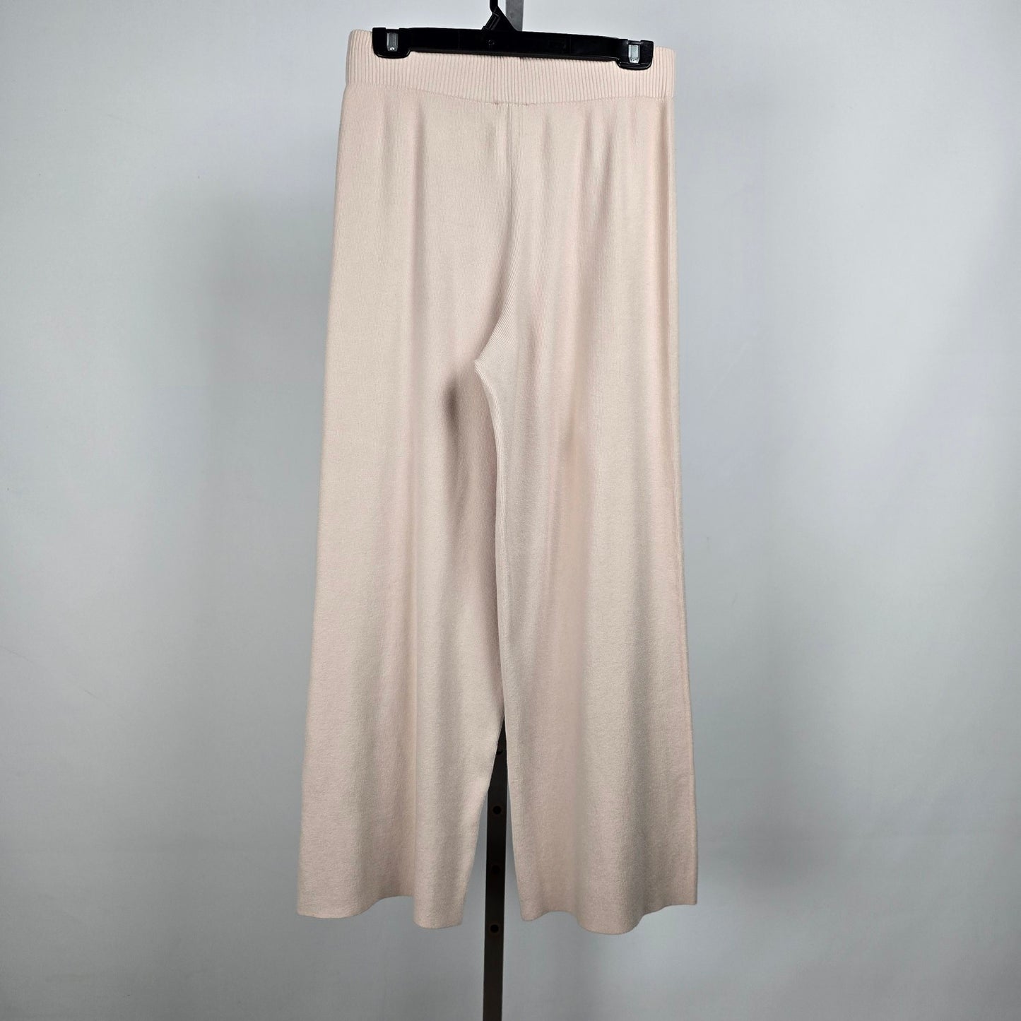 Sioni Cream Knit Wide Leg Pants Size M