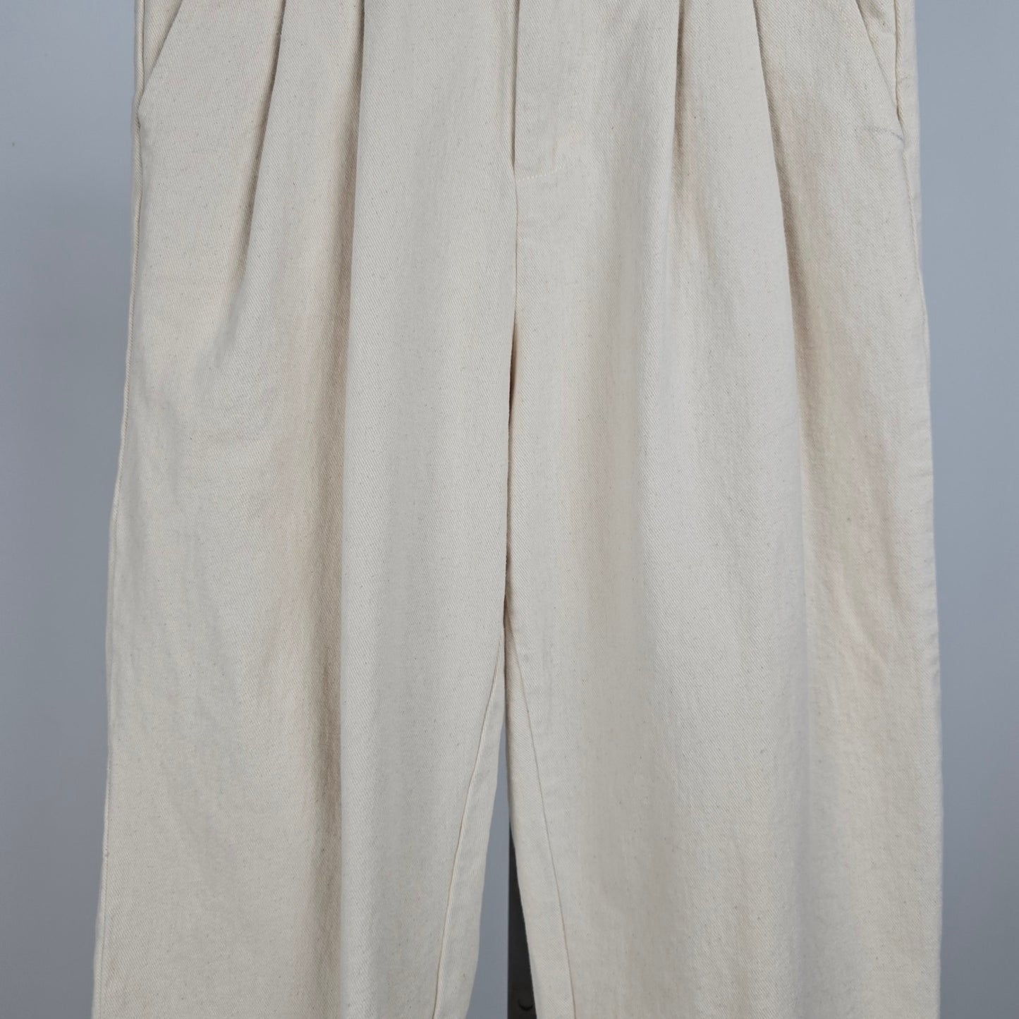 The Korner Cream Cotton High Rise Trouser Pants Size 4