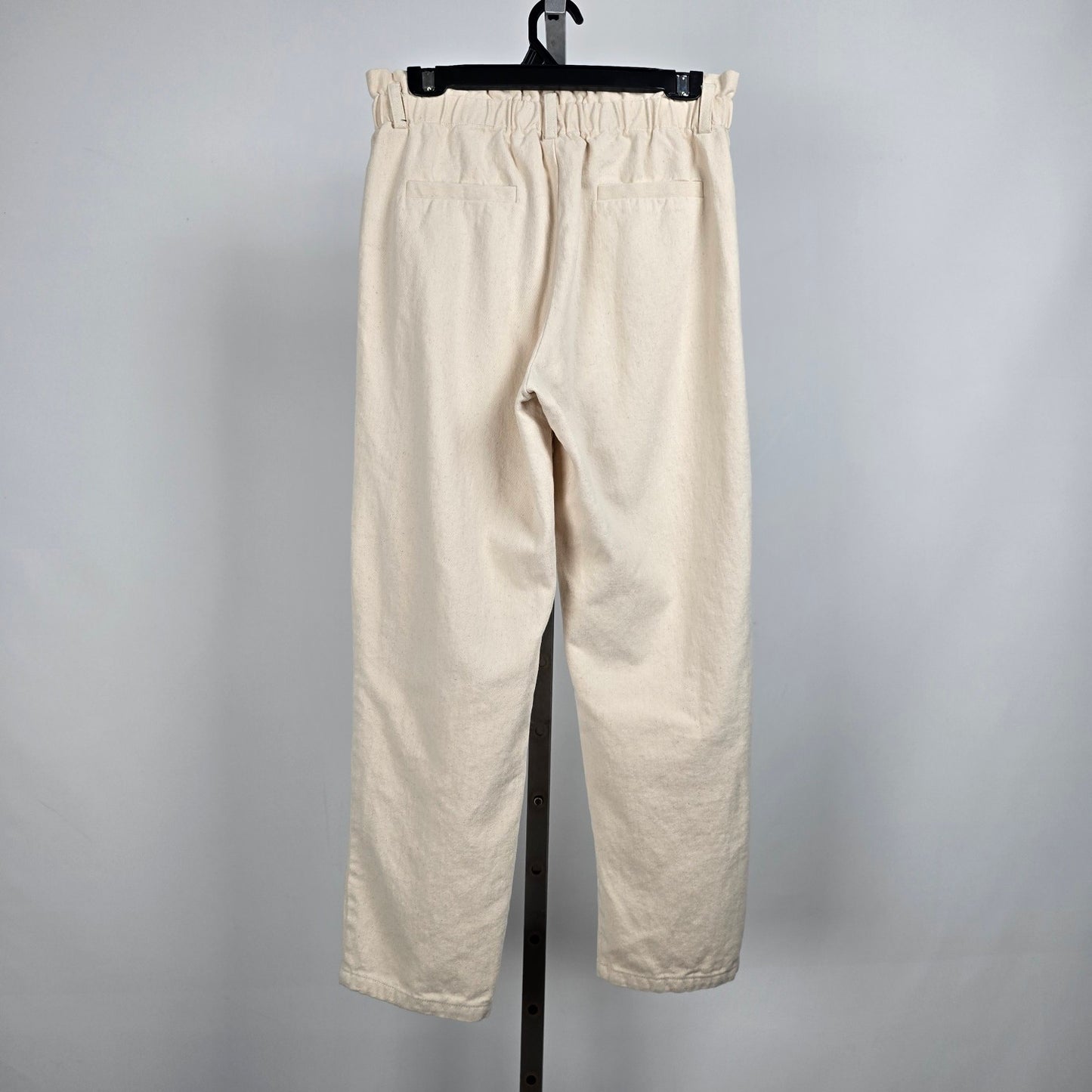 The Korner Cream Cotton High Rise Trouser Pants Size 4