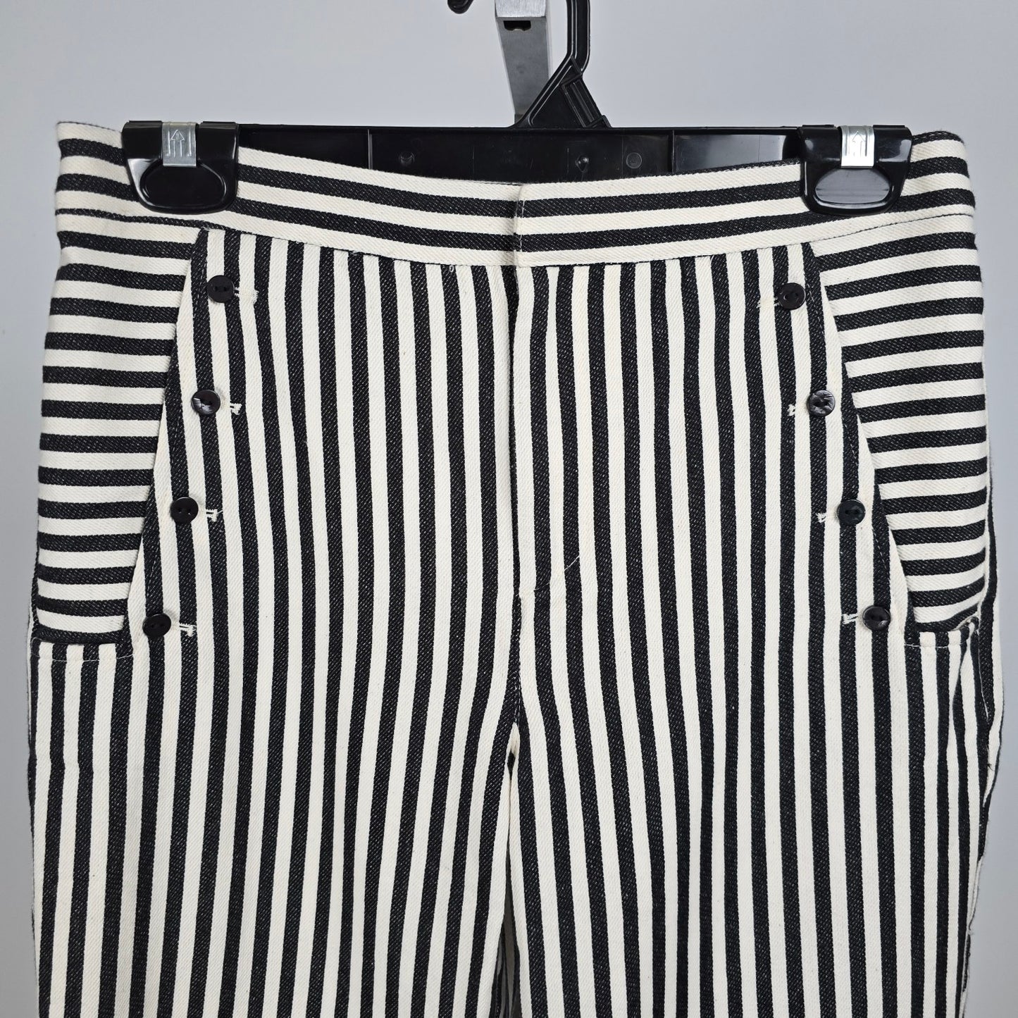 Charlotte Ronson Black & White Stripped Cotton Pants Size 6