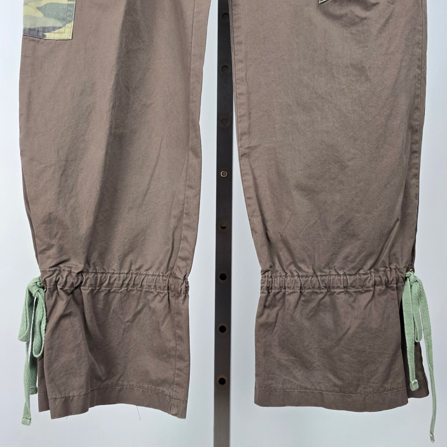 Brown Cotton Khaki Camo Cinched Ankle Pants Size L