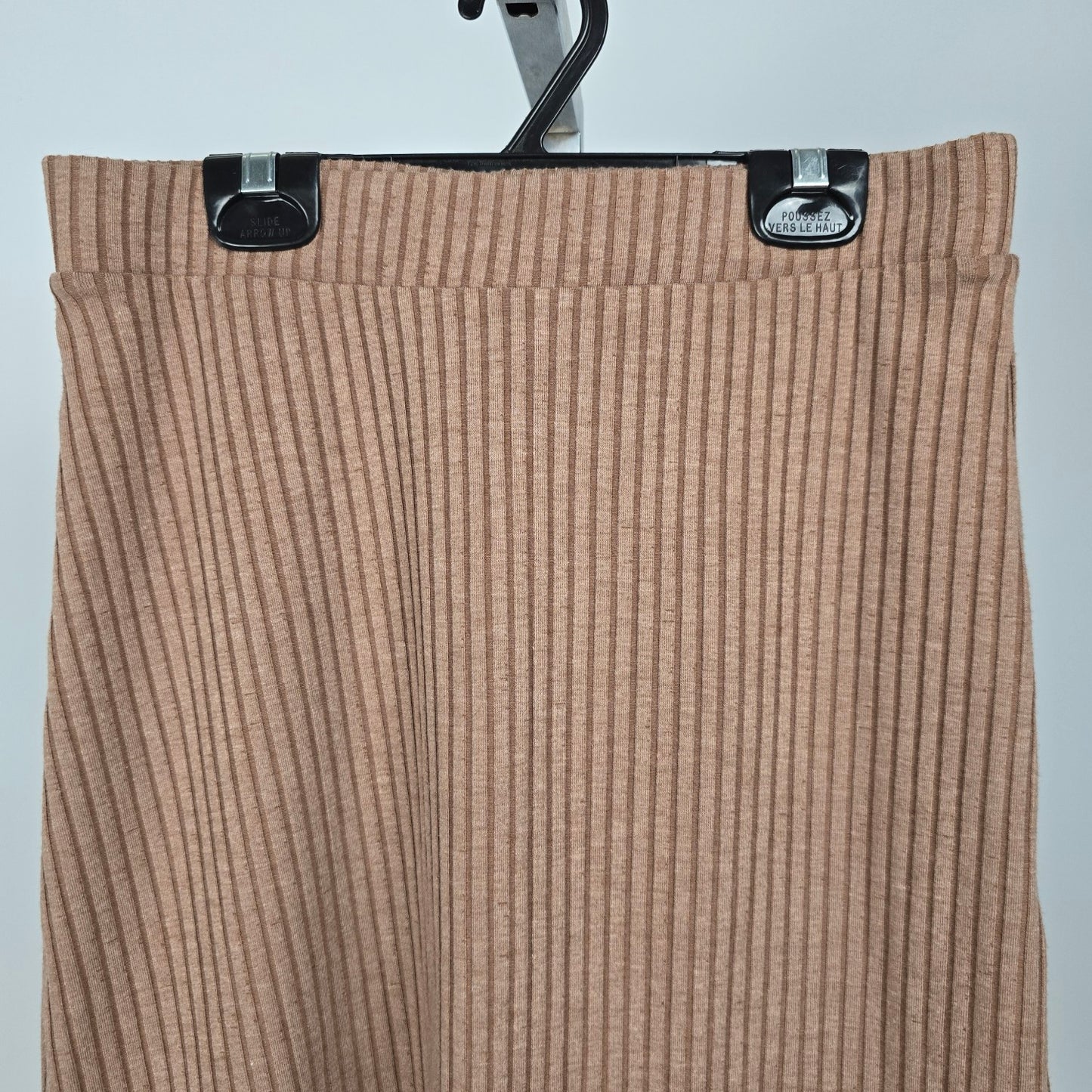 Vero Moda Brown Knit Ribbed Midi Skirt Size M
