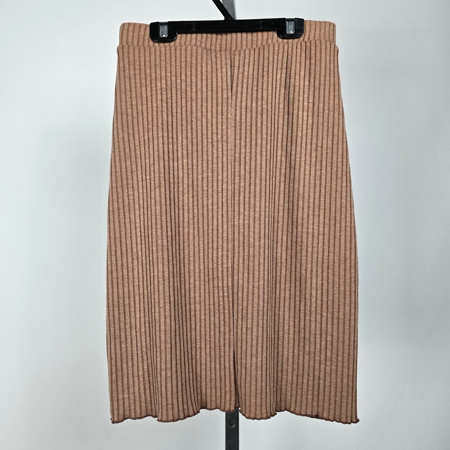 Vero Moda Brown Knit Ribbed Midi Skirt Size M