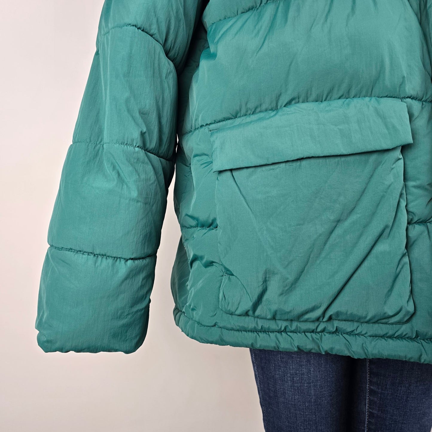 Gap Recycled Green Puffer Jacket Size XL
