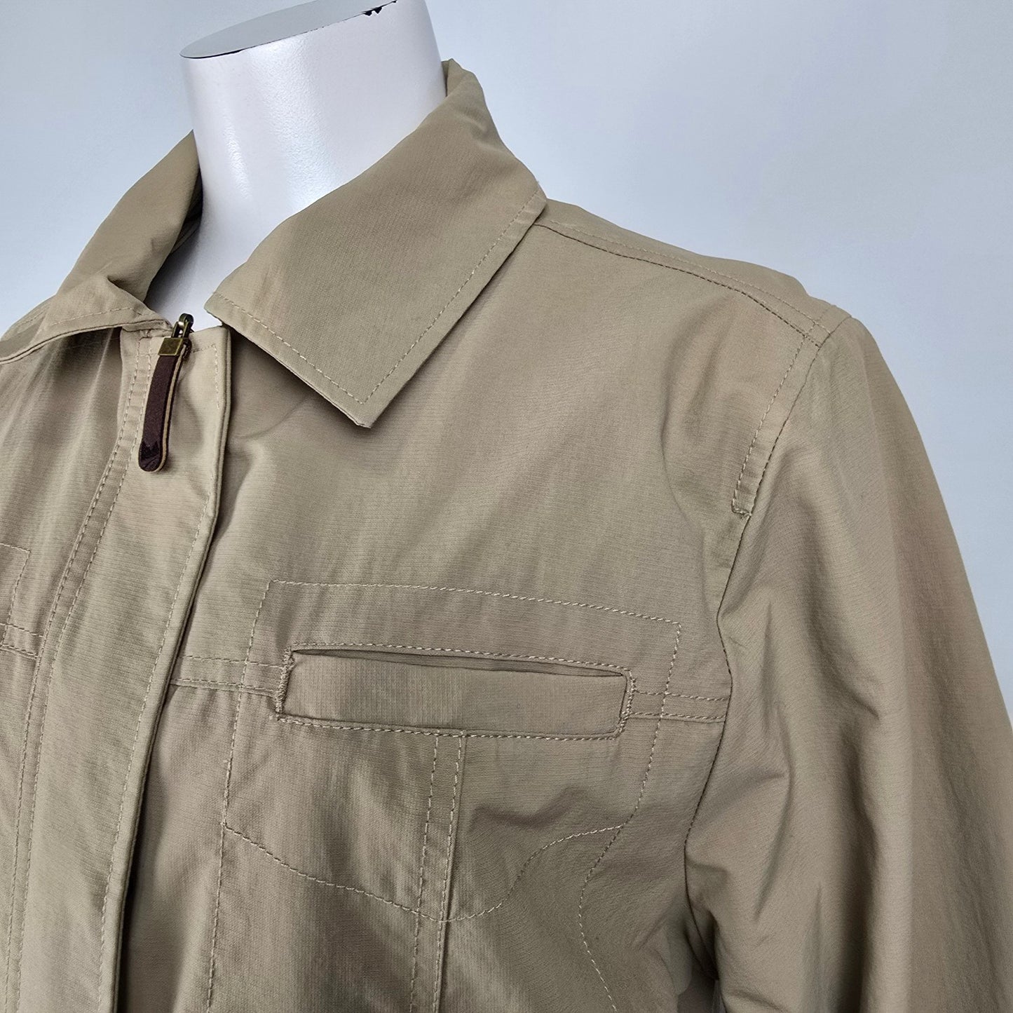 Wind River Brown Zip Up UV Protection Light Jacket Size XL