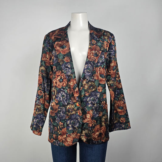 Vintage Evidence Floral Button Up Blazer Size S
