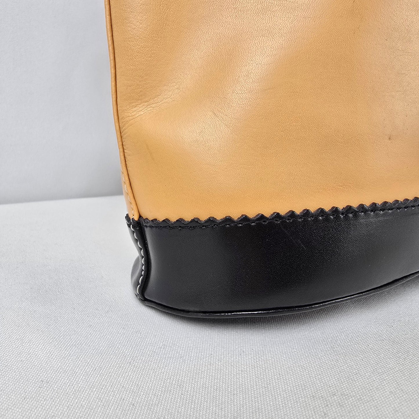 Vintage Tiffany & Fred Paris Brown & Black Leather Purse