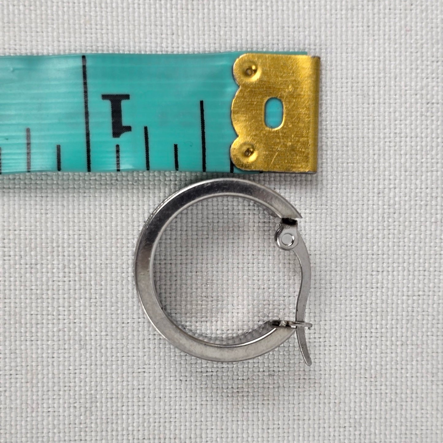 Steeltime Stainless Steel Silver Hoop Earrings