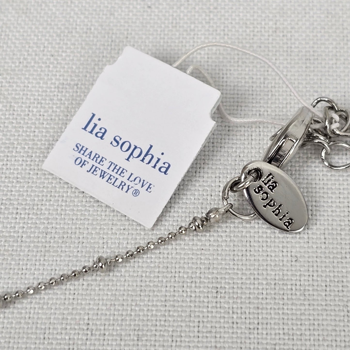 Lia Sophia Silver Tone Pendant Delicate Chain Necklace