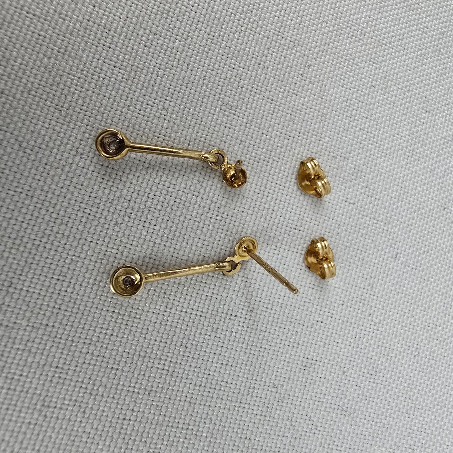10K Gold Delicate Drop Earrings