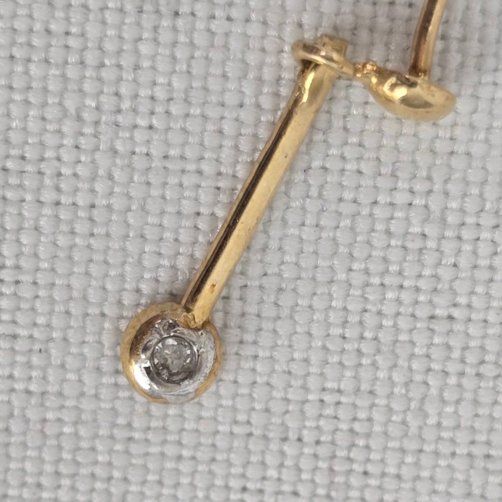 10K Gold Delicate Drop Earrings