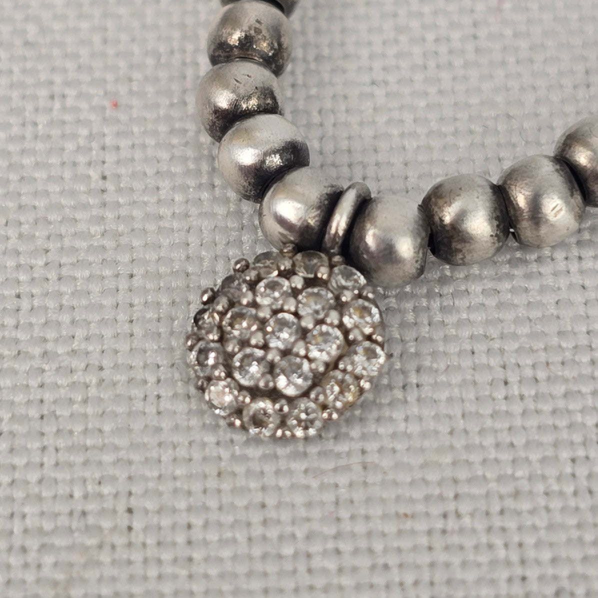 925 Sterling Silver Rhinestone Pendant Delicate Necklace