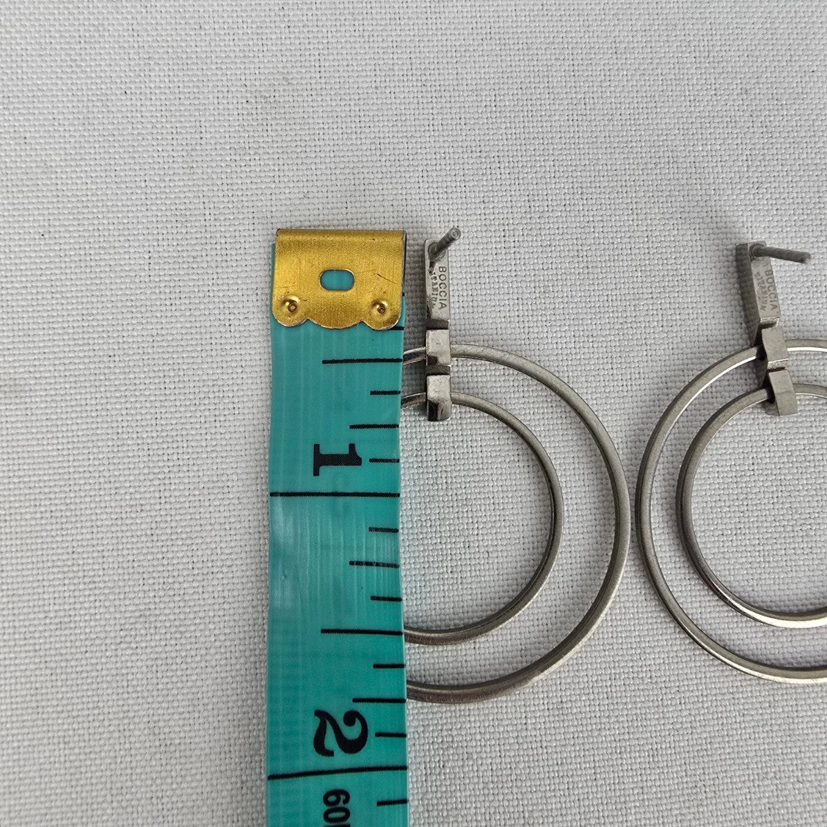 Boccia Titanium Silver Tone Hoop Earrings