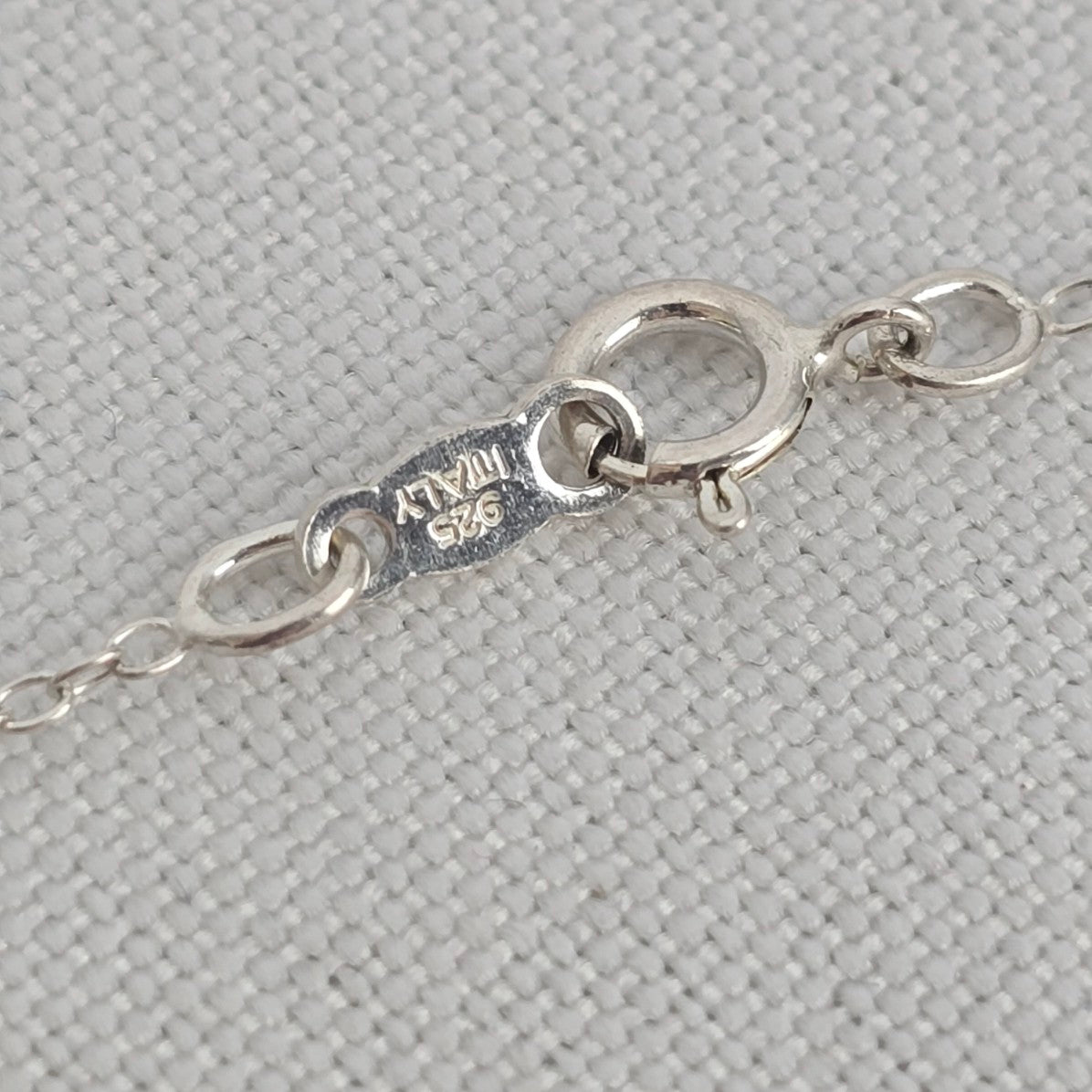925 Sterling Sea Glass Pendant Beaded Chain Necklace