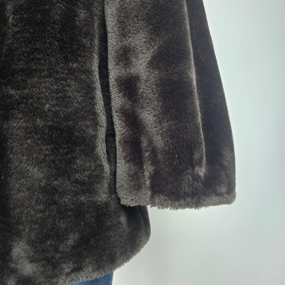 Vintage Brown Faux Fur Jacket Size M/L