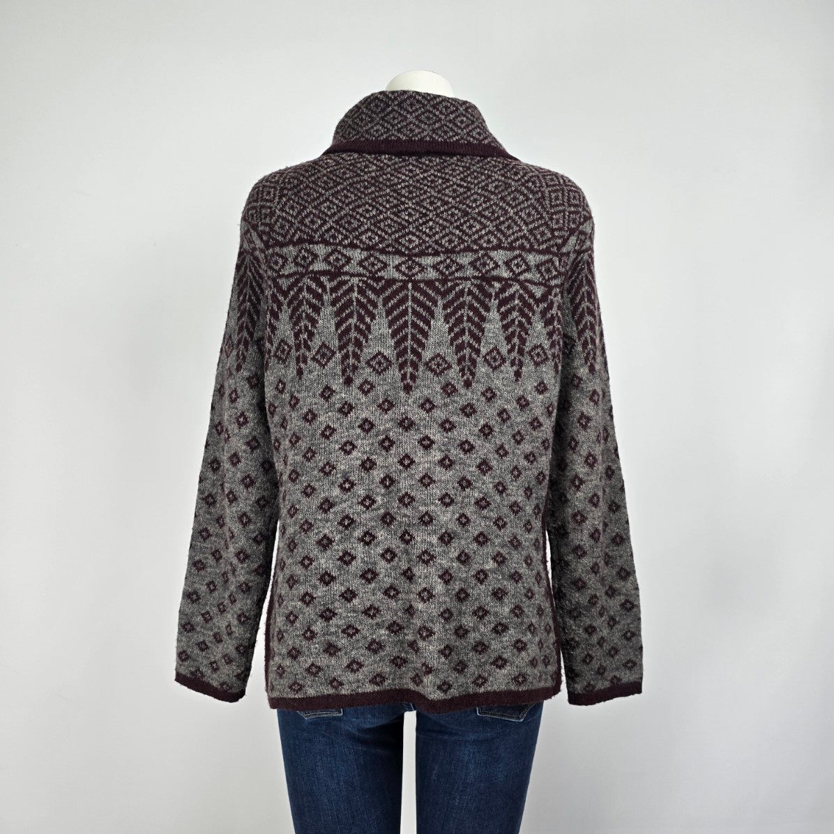 Royal Robbin Purple Wrap Knit Cardigan Size L