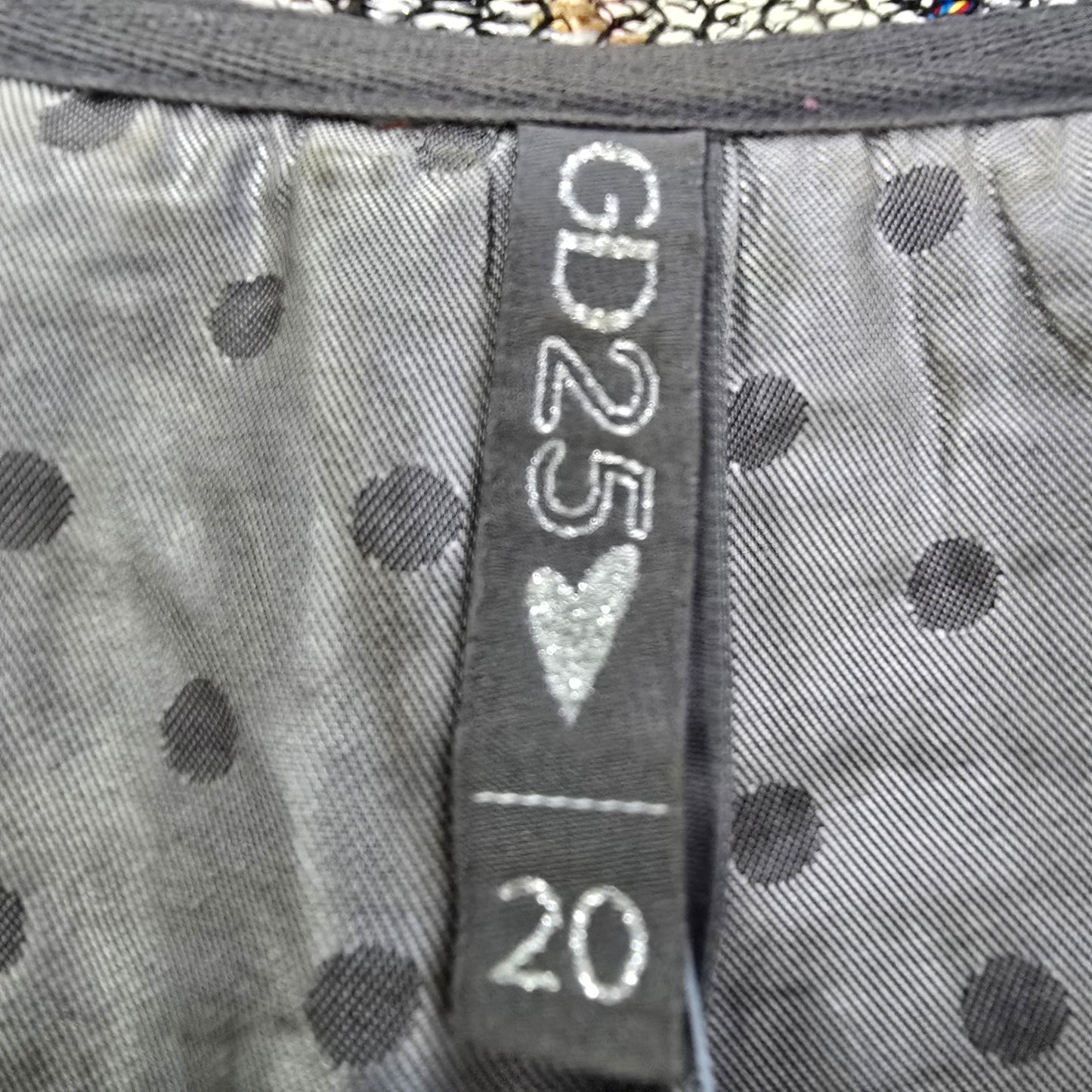 GD25 Grey Metallic Tweed Button Up Jacket Size 20