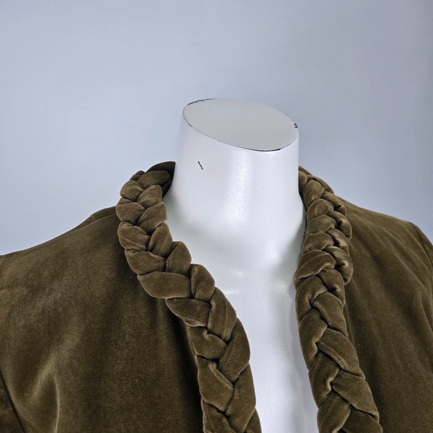 Vintage Bonwit Teller Nan Herzlinger Green Velvet Blazer Size S/M