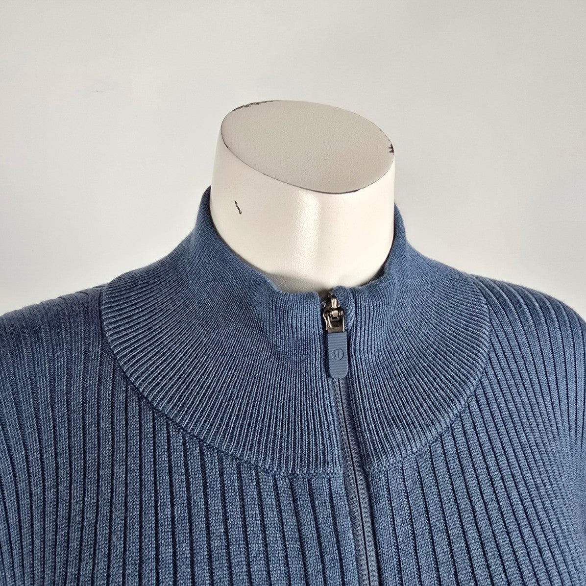 Lululemon Blue Knit On The Go Poncho Merino Wool One Size