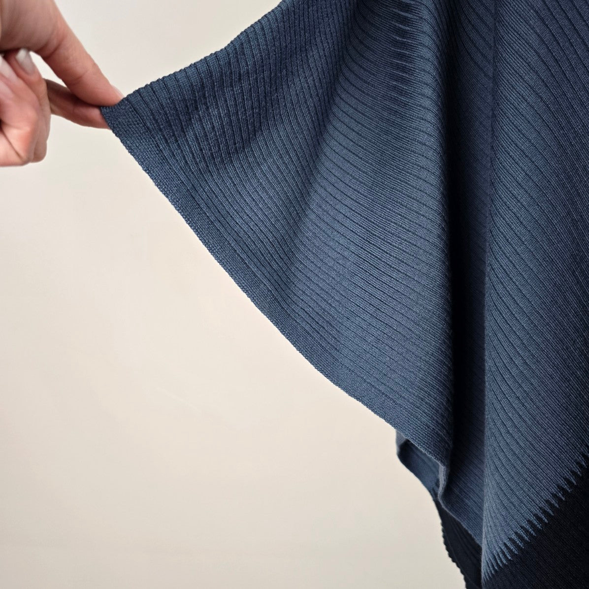 Lululemon Blue Knit On The Go Poncho Merino Wool One Size