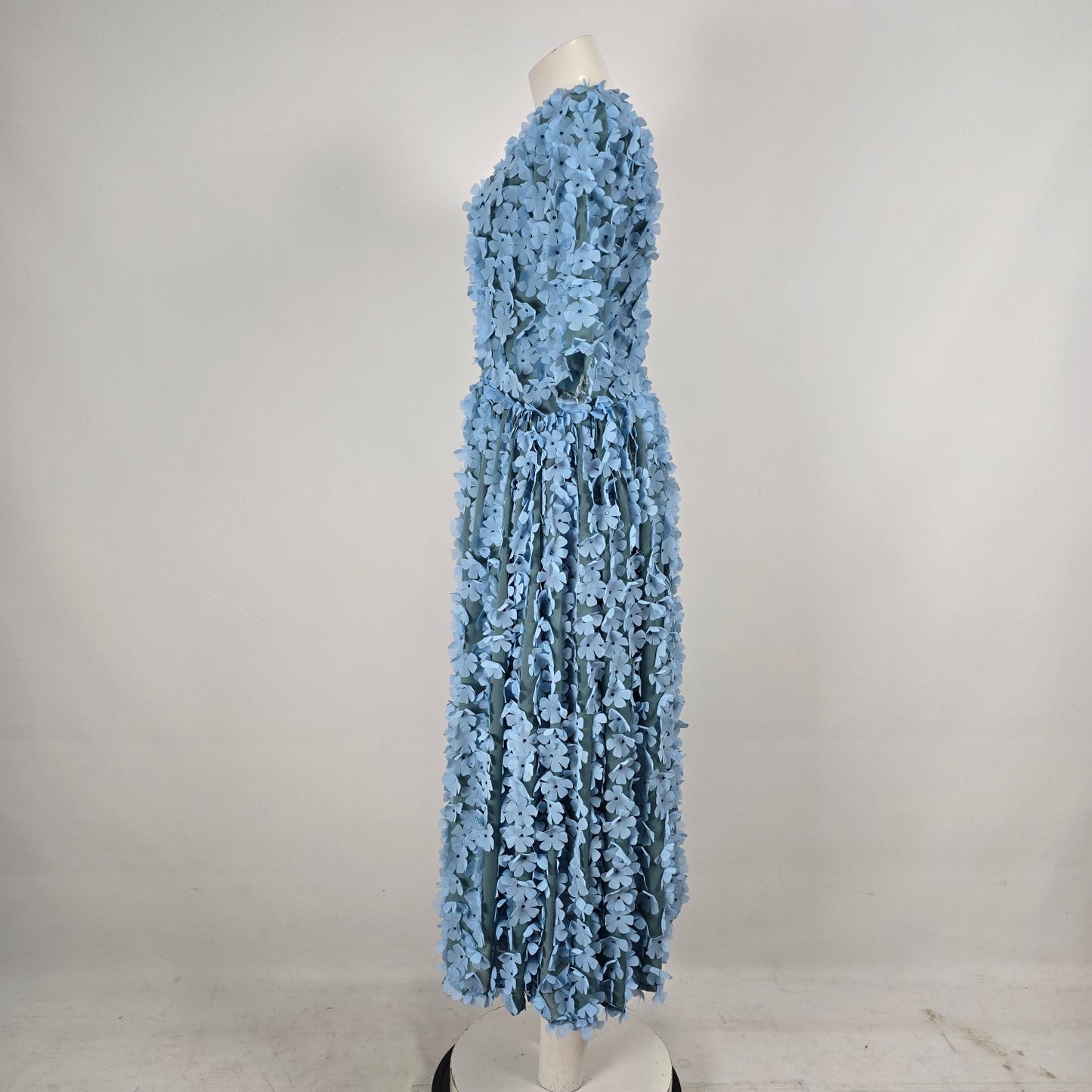 Handmade Blue Flower Dress Size M