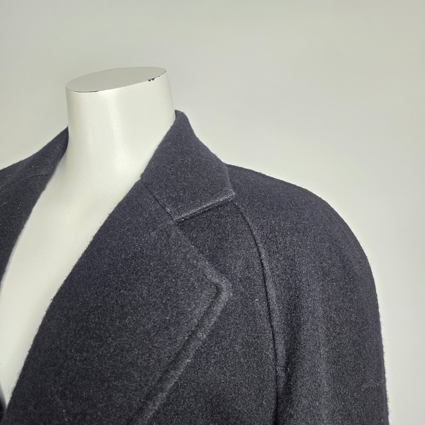 Vintage Club Europe Black Wool Button Up Coat Size L