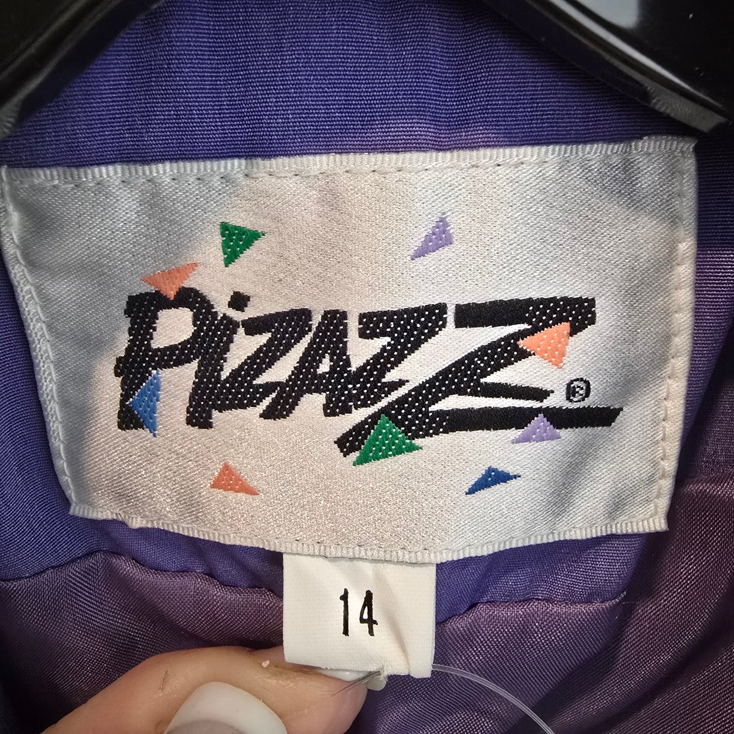 Vintage Pizazz Periwinkle Blue Trench Coat Size 14
