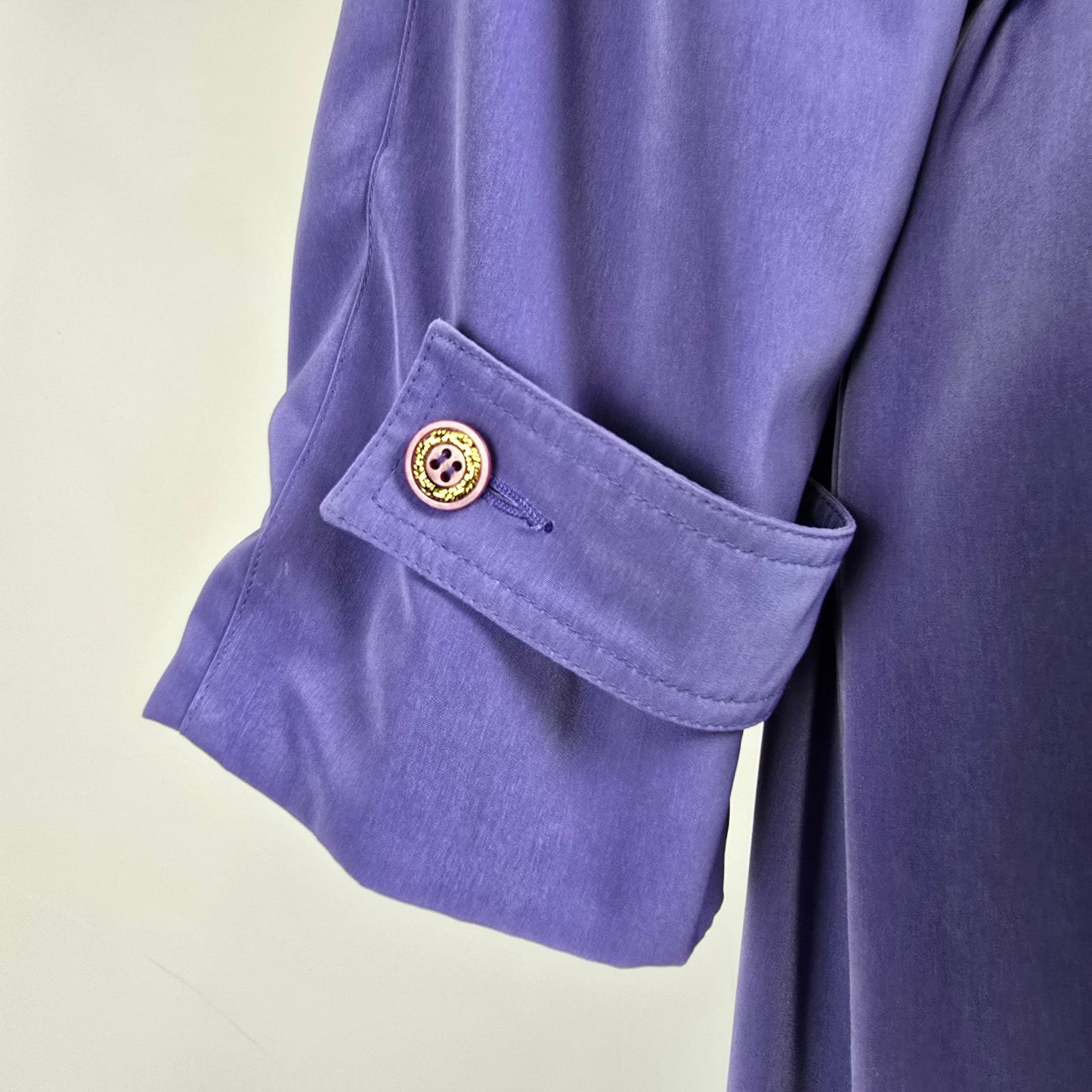 Vintage Pizazz Periwinkle Blue Trench Coat Size 14