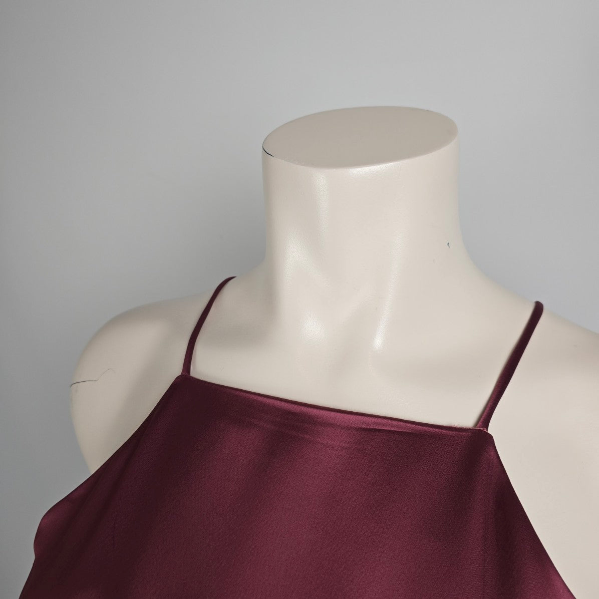 Morilee Maternity Silky Satin Rosewood Square Neck Dress Gown Size 18 Style 14101