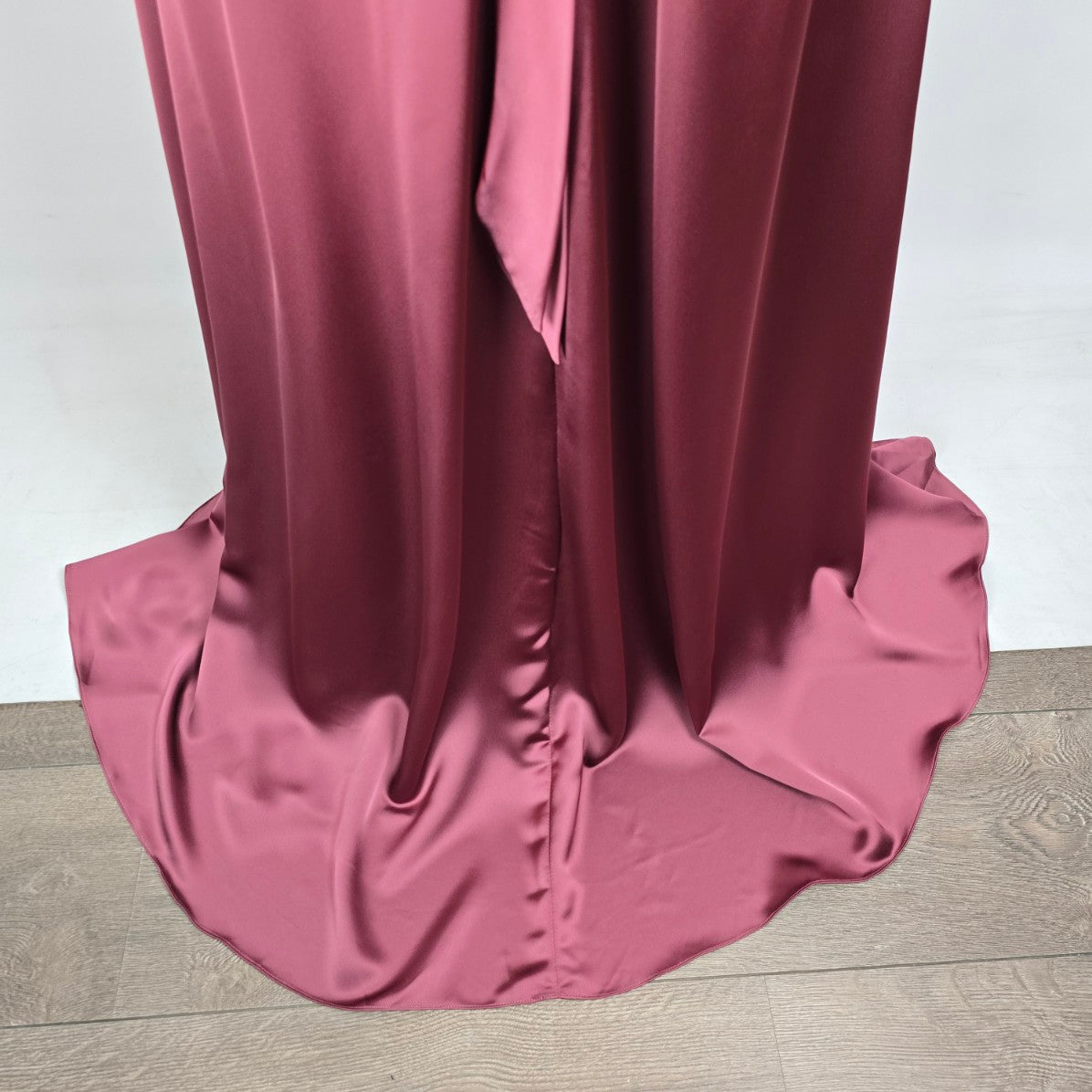 Morilee Maternity Silky Satin Rosewood Square Neck Dress Gown Size 18 Style 14101