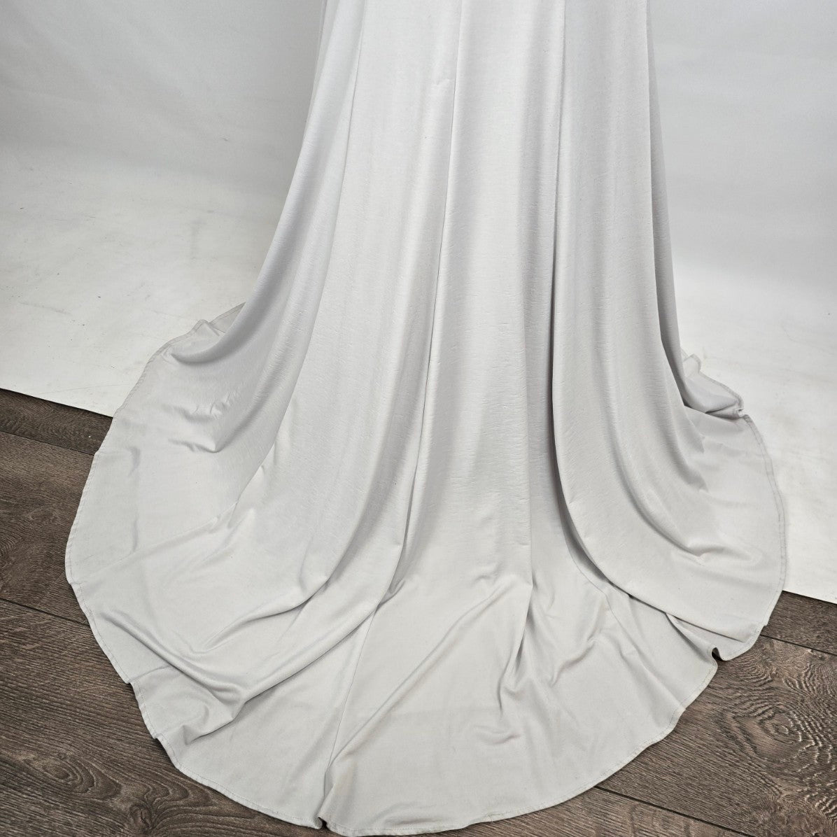 Angela & Alison Silver Crystal Bodice Long Eventwear Gown Size 4