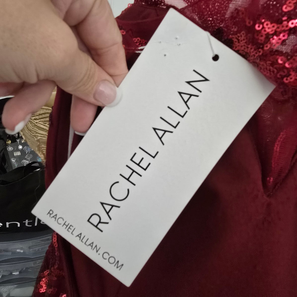 Rachel Allan Marsala Mermaid Eventwear Gown Size 12 Style 6582