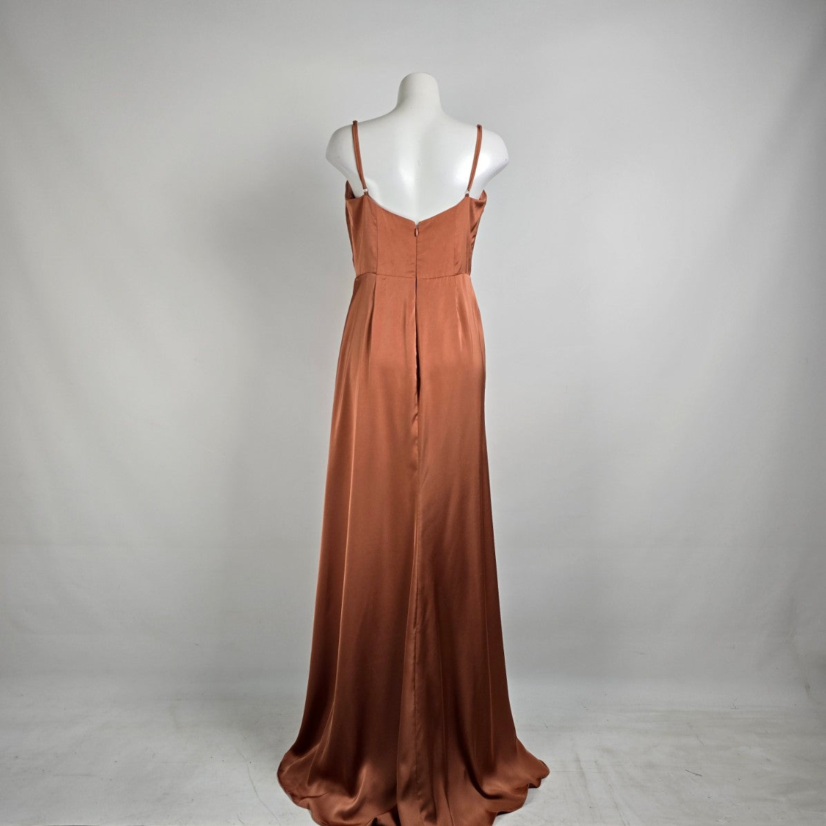 Mori Lee Spice Luxe Satin Bridesmaids Gown Size 12 Style 21856
