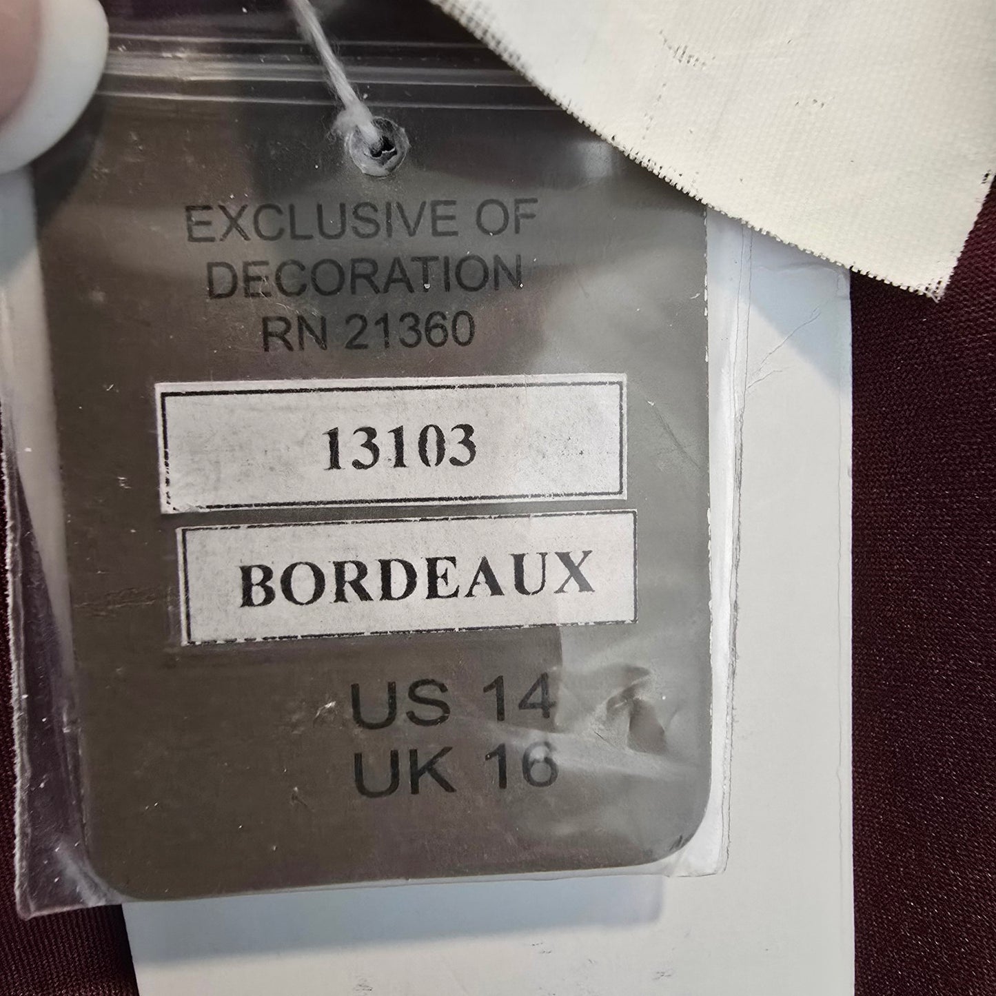 Mori Lee Bordeaux Bridesmaid Dress Size 14 Style 13103