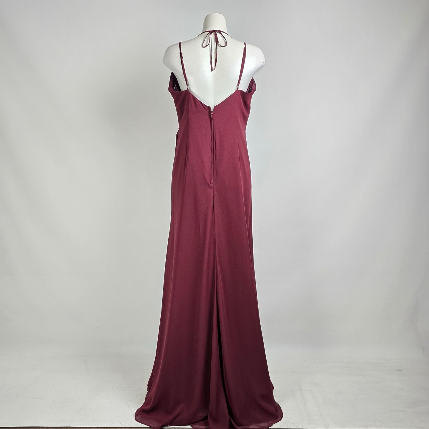 Mori Lee Bordeaux Bridesmaid Dress Size 14 Style 13103
