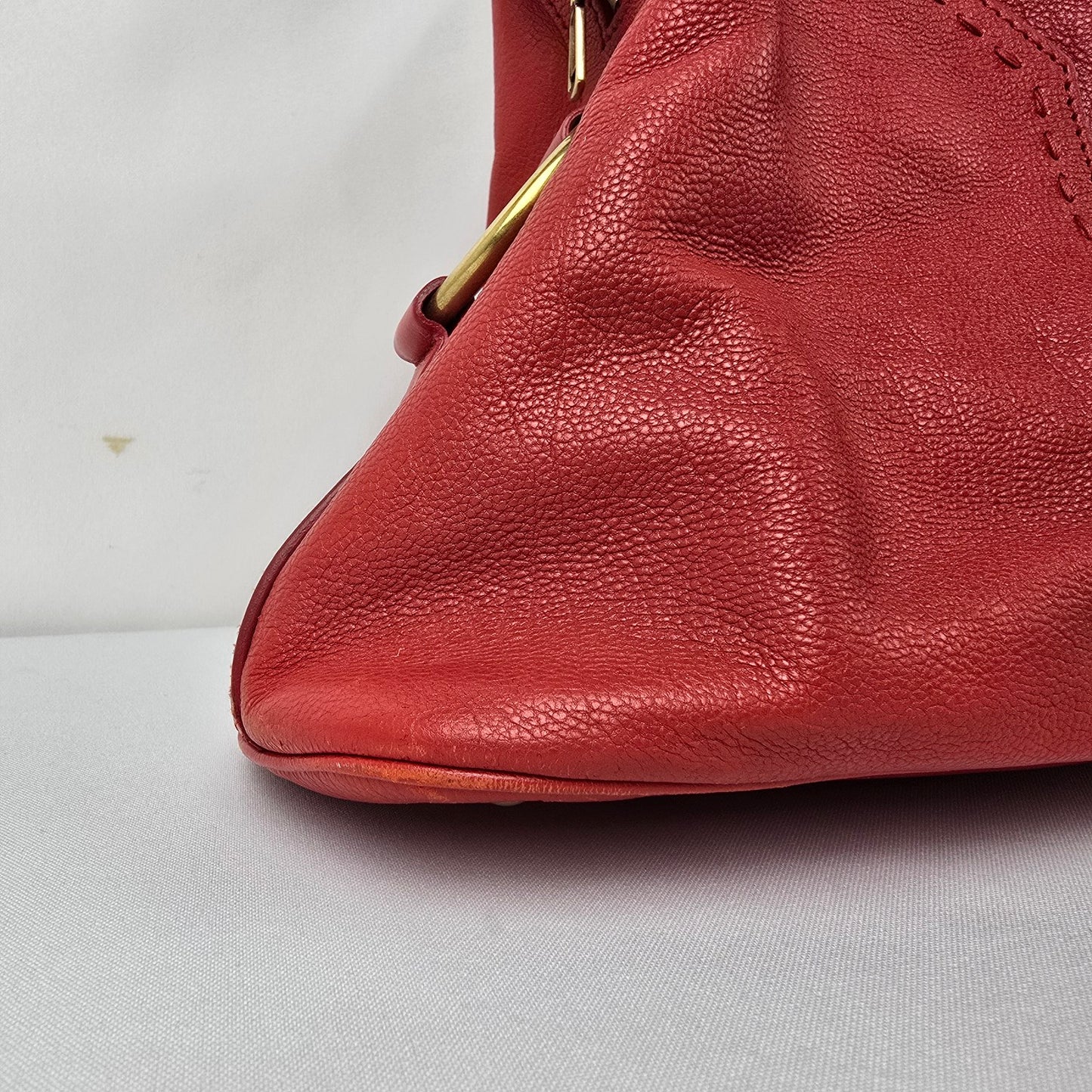 Yves Saint Laurent Muse Red Leather Purse Bag