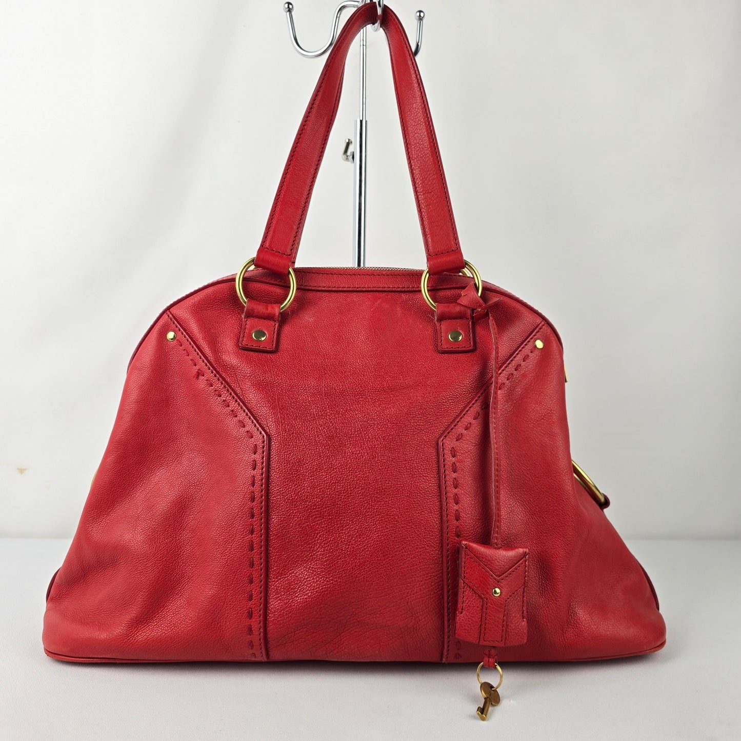 Yves Saint Laurent Muse Red Leather Purse Bag