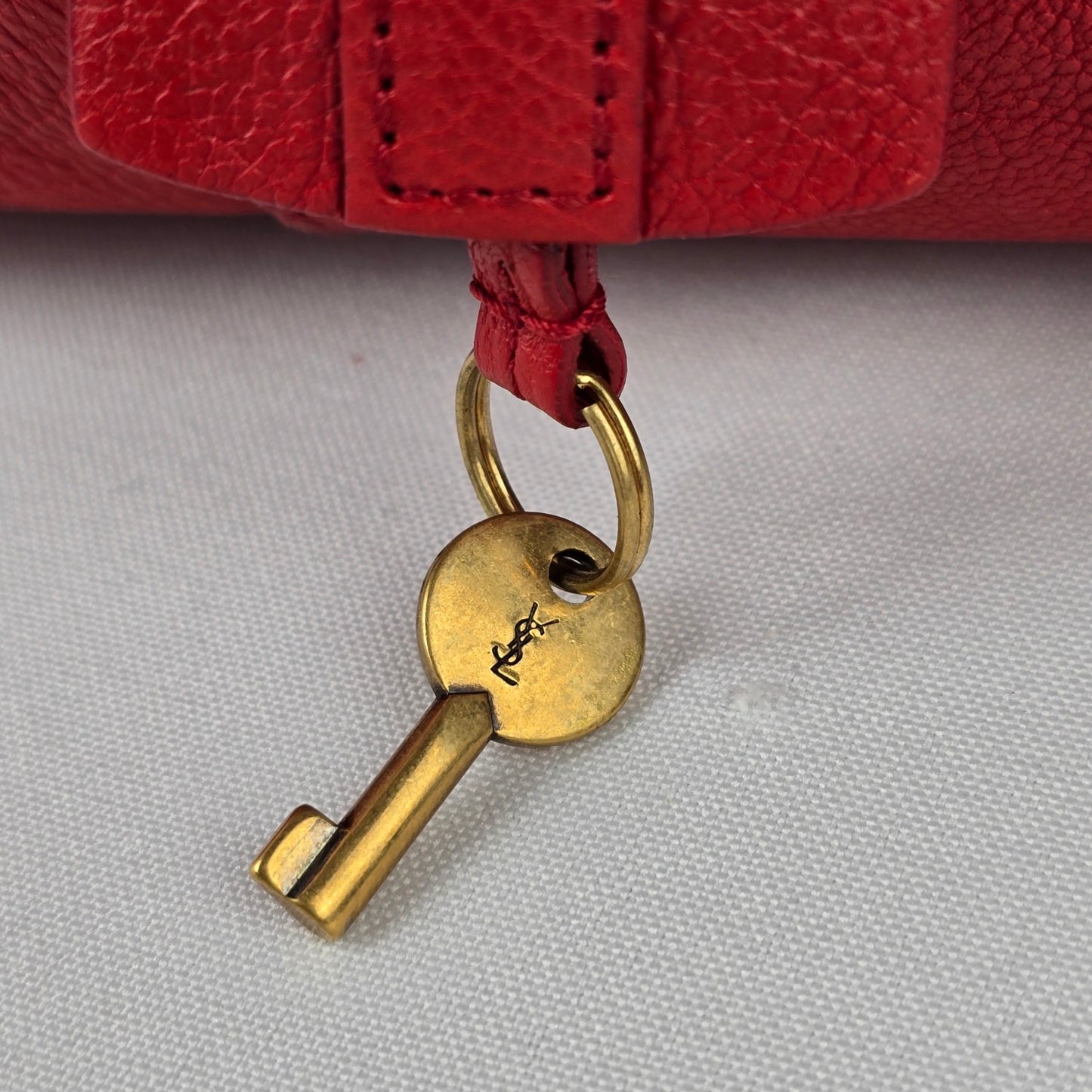 Yves Saint Laurent Muse Red Leather Purse Bag