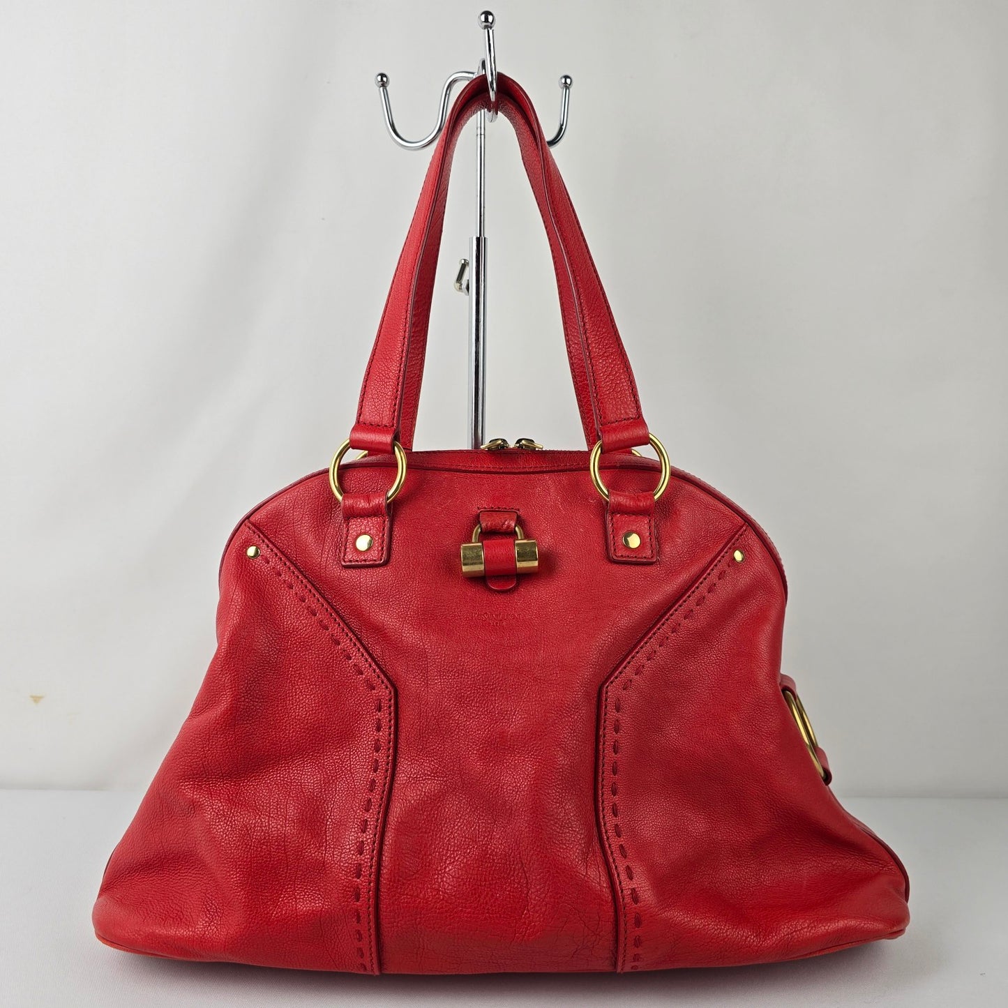 Yves Saint Laurent Muse Red Leather Purse Bag