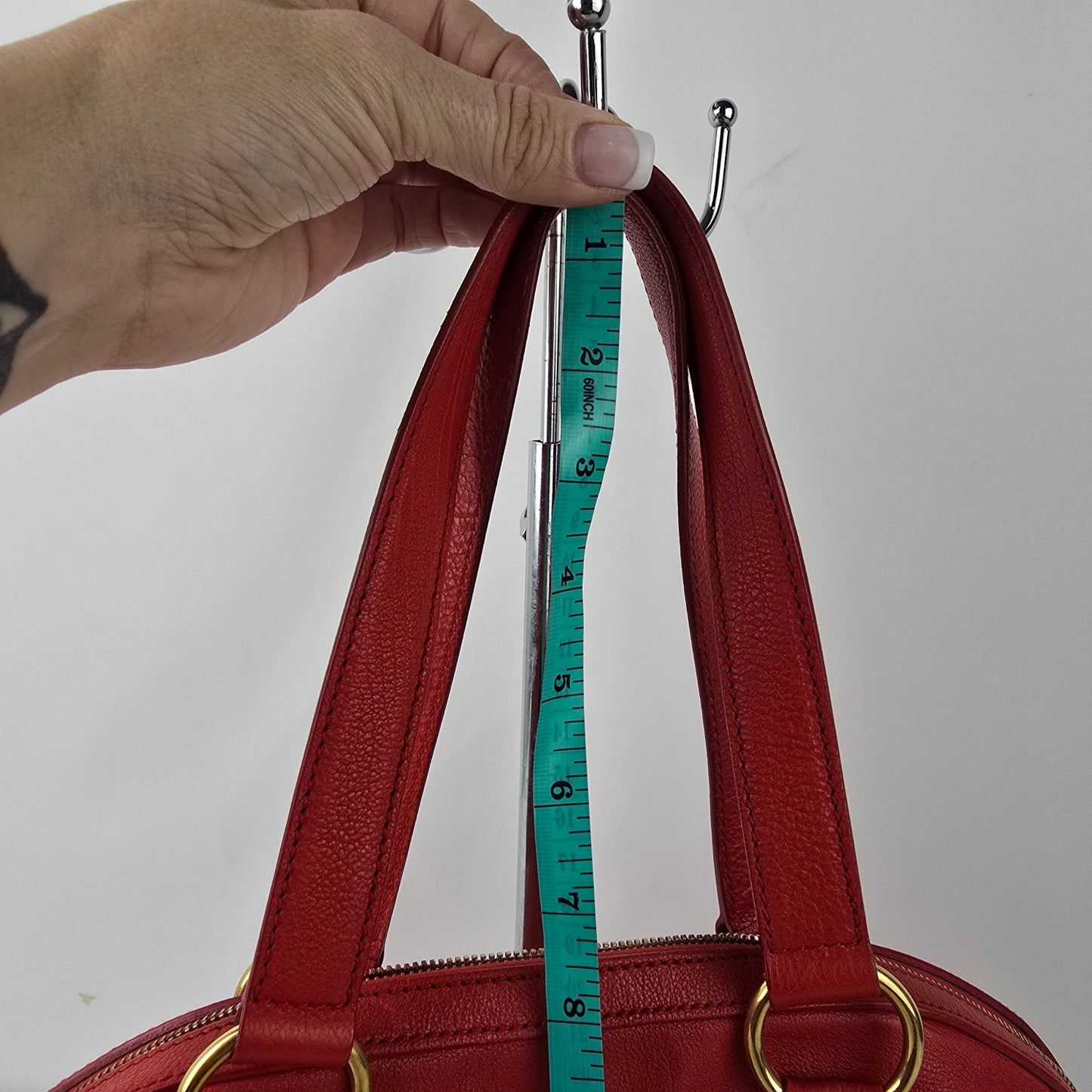Yves Saint Laurent Muse Red Leather Purse Bag