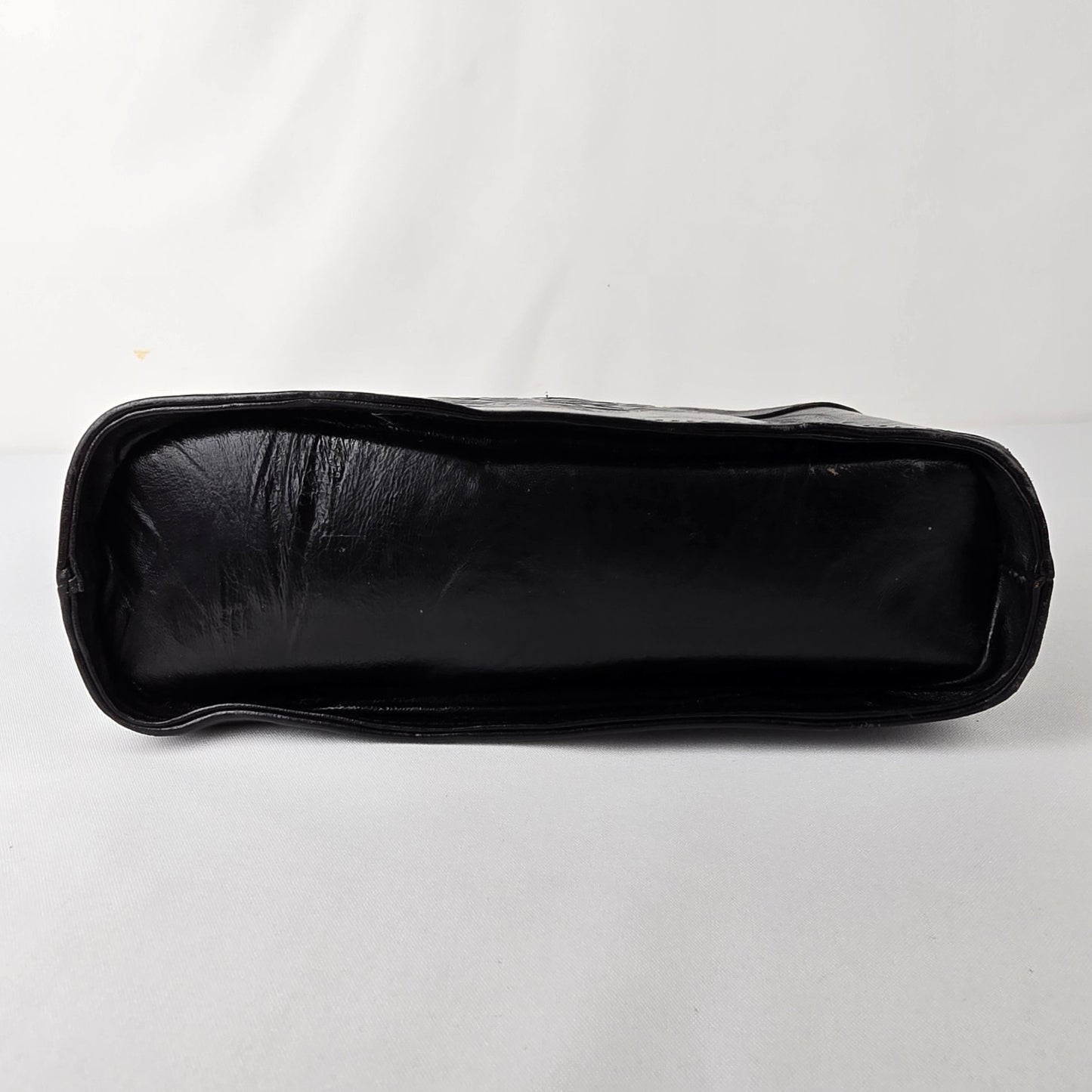 Vintage Made In Mexico Black Embossed Leather Purse