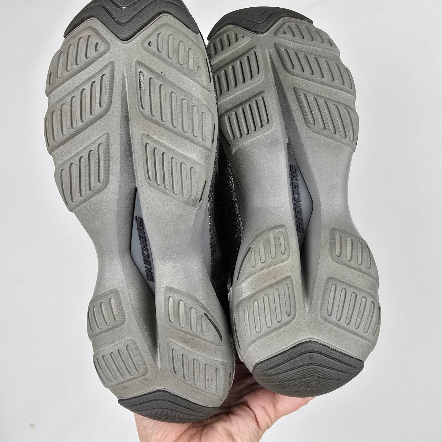 Skechers D'Lites Ultra Silver Metallic Boots Size 8