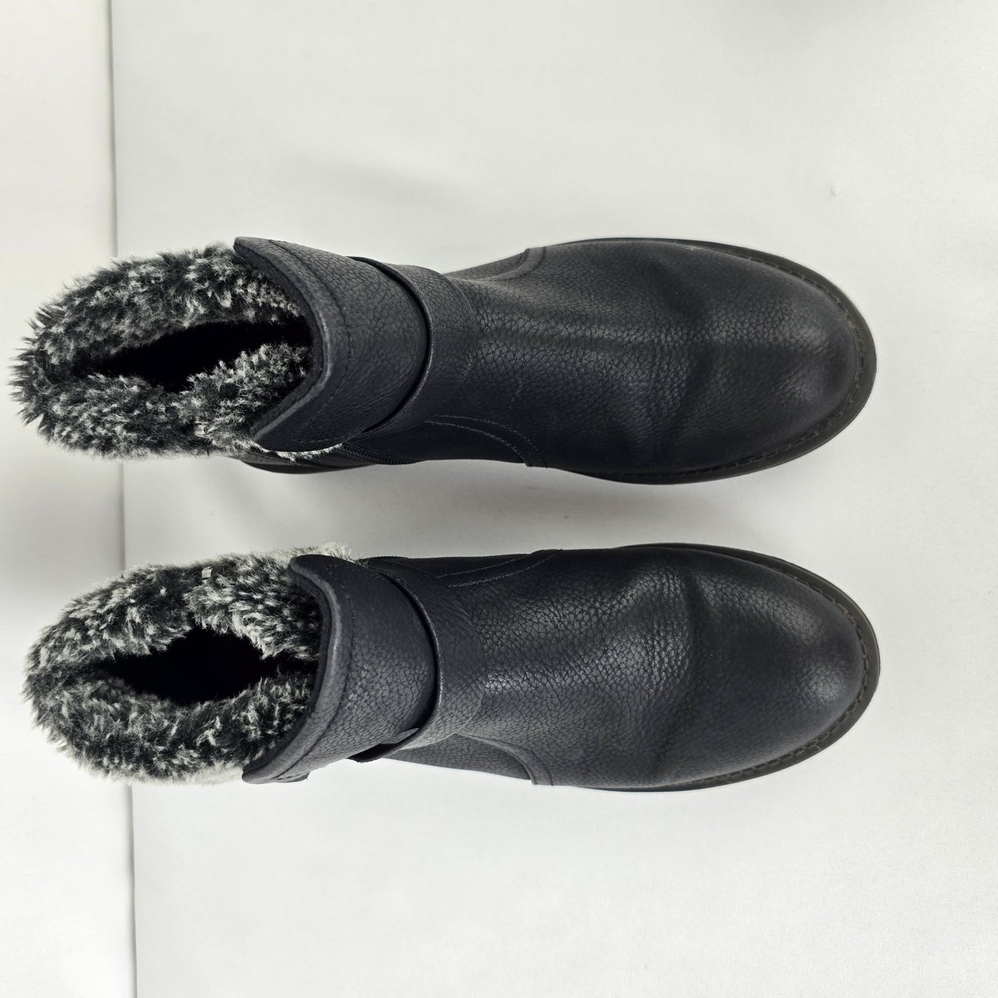 Blowfish Black Faux Fur Lined Ankle Boots Size 5