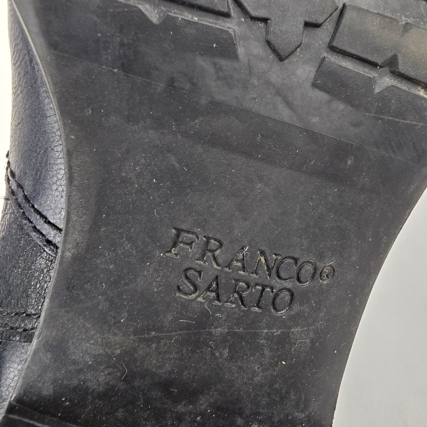 Franco Sarto Black Leather Ankle Boots Size 6.5