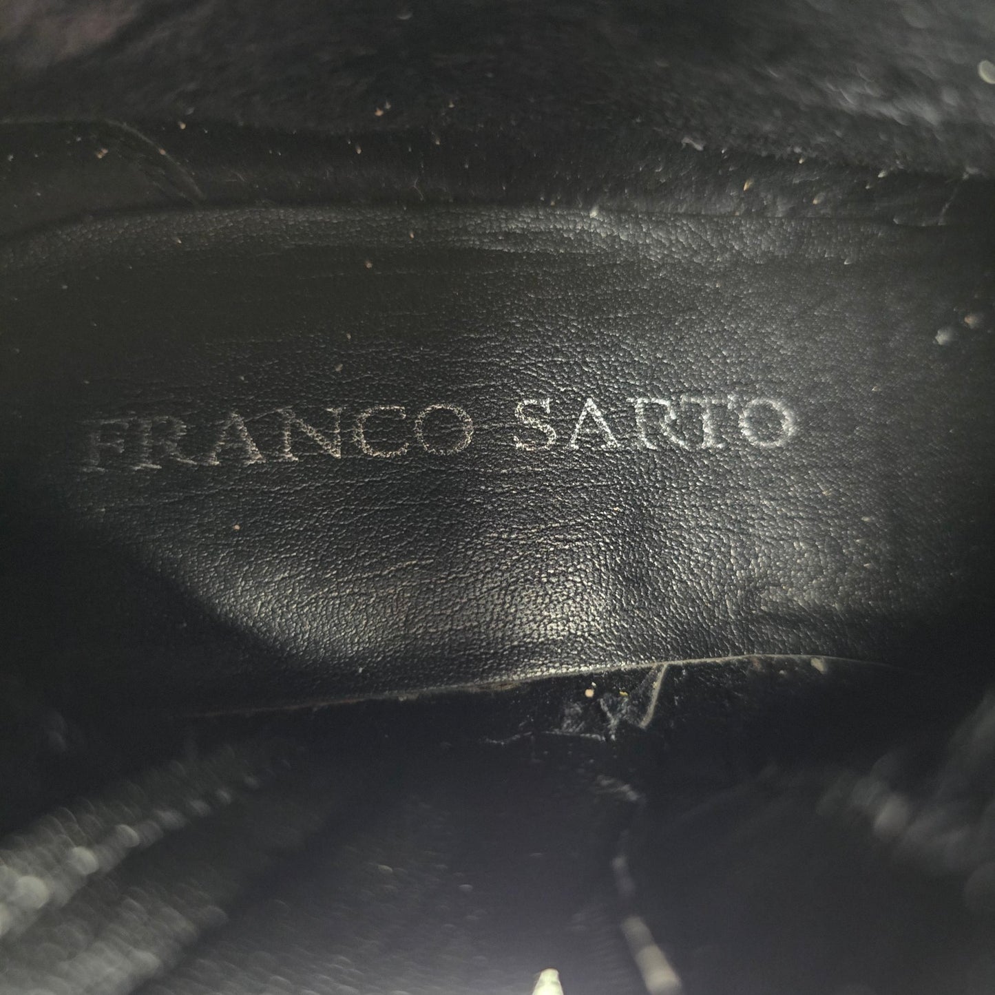 Franco Sarto Black Leather Ankle Boots Size 6.5