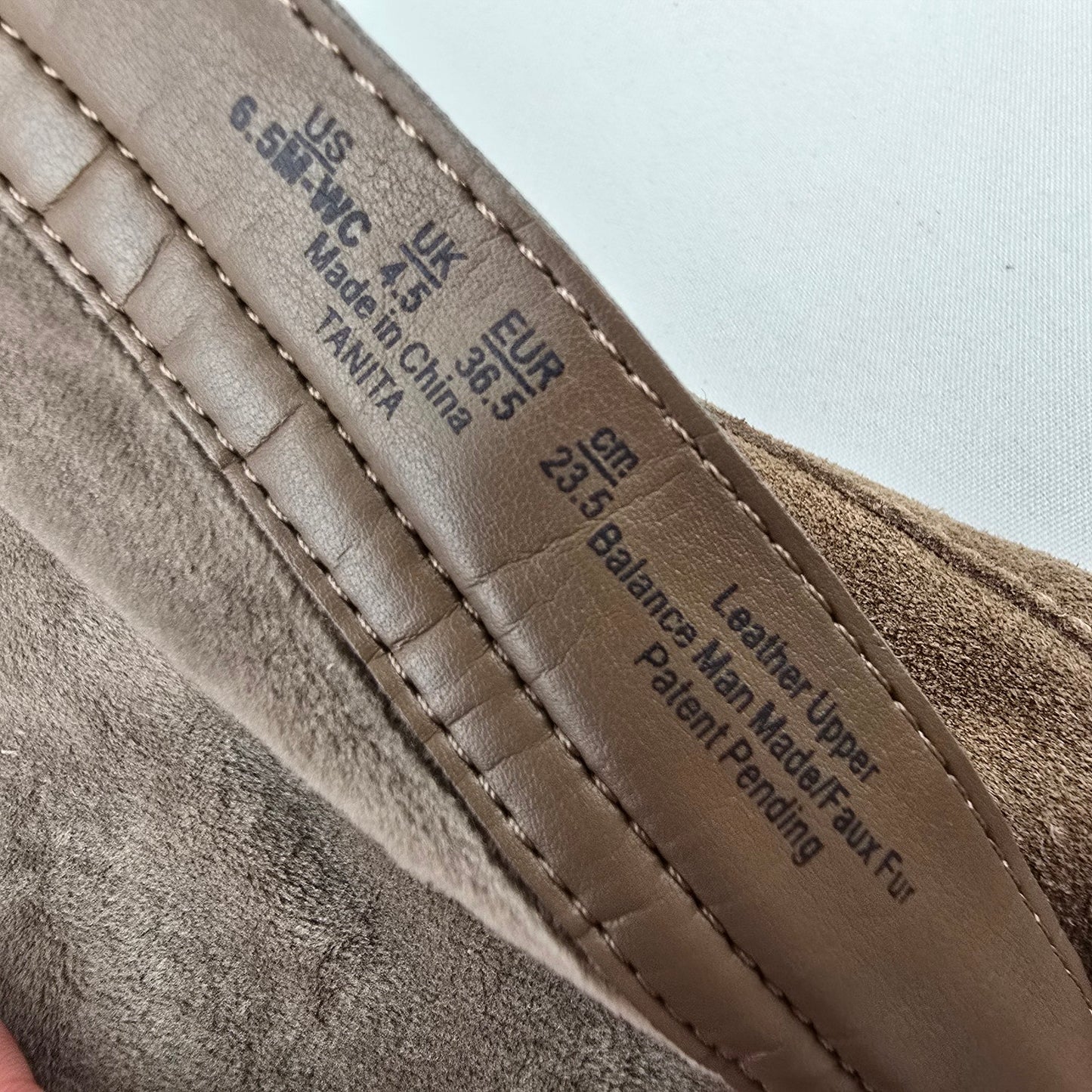 Naturalizer Tanita Taupe Suede Wide Calf Boots Size 6.5