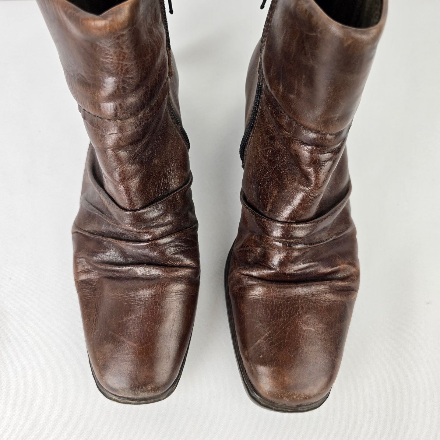 Rieker Brown Leather Ankle Boots Size 8.5
